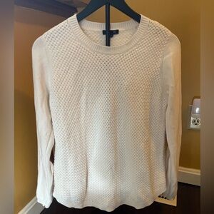 Textured Crewneck Sweater - White